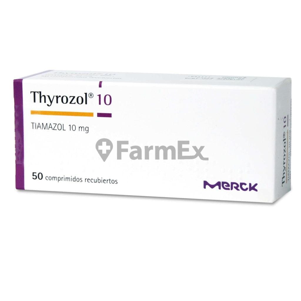 Thyrozol 10 mg x 50 comprimidos Farmex-BanMedica-Persistente